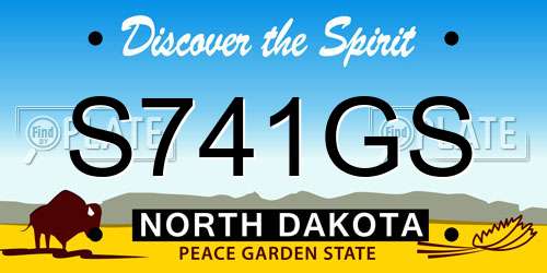 S741GS North Dakota License Plate