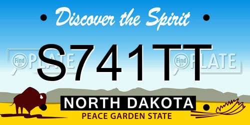 S741TT North Dakota License Plate