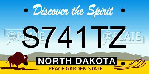 S741TZ North Dakota License Plate