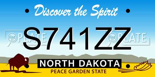 S741ZZ North Dakota License Plate