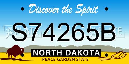 S74265B North Dakota License Plate