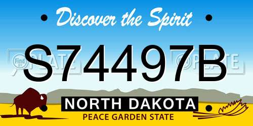 S74497B North Dakota License Plate