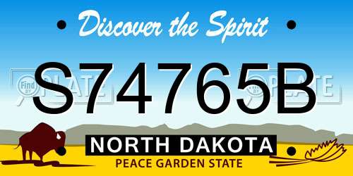 S74765B North Dakota License Plate