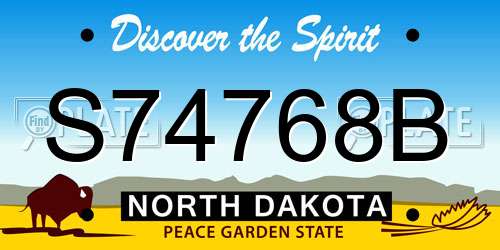 S74768B North Dakota License Plate