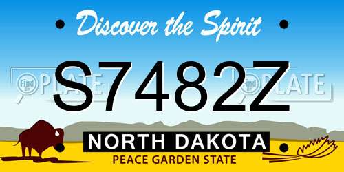 S7482Z North Dakota License Plate