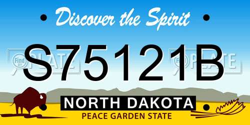 S75121B North Dakota License Plate