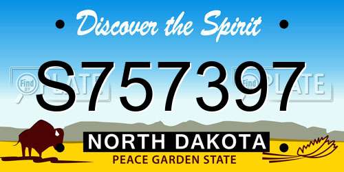 S757397 North Dakota License Plate