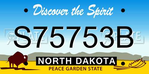 S75753B North Dakota License Plate