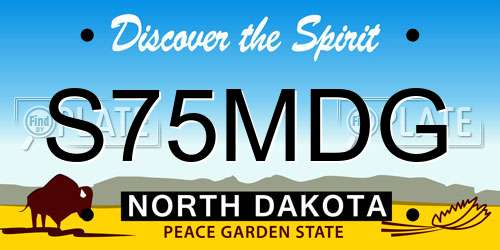 S75MDG North Dakota License Plate