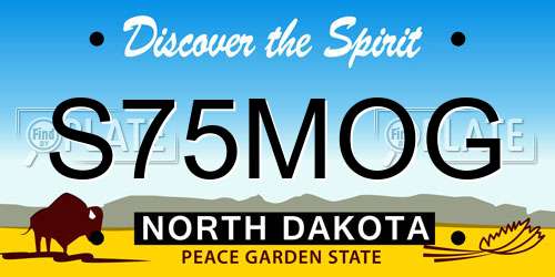 S75MOG North Dakota License Plate