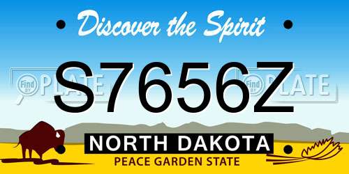 S7656Z North Dakota License Plate