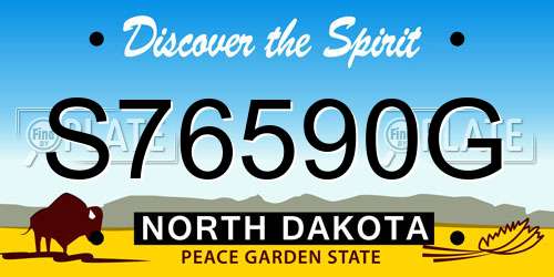 S76590G North Dakota License Plate