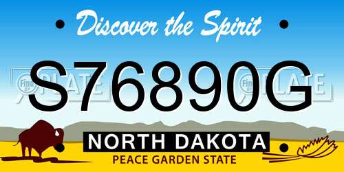 S76890G North Dakota License Plate
