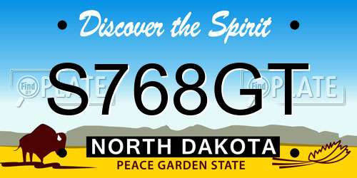 S768GT North Dakota License Plate