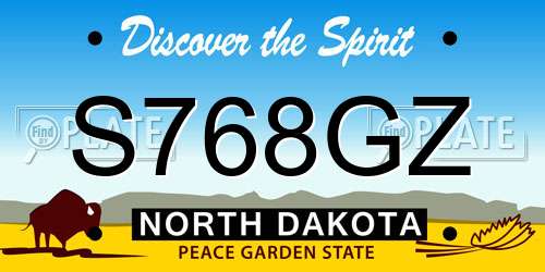 S768GZ North Dakota License Plate
