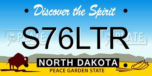 S76LTR North Dakota License Plate