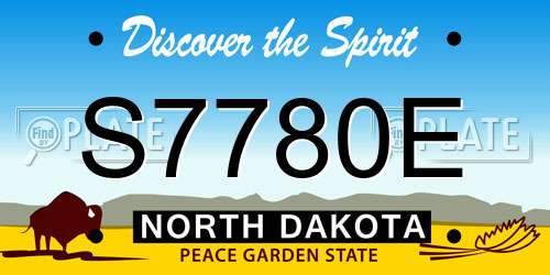 S7780E North Dakota License Plate
