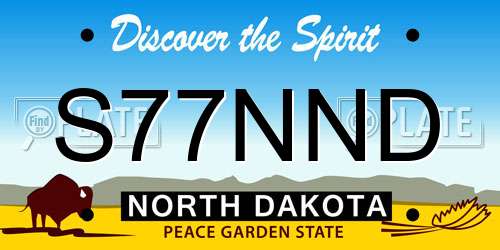 S77NND North Dakota License Plate