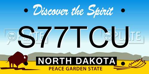 S77TCU North Dakota License Plate