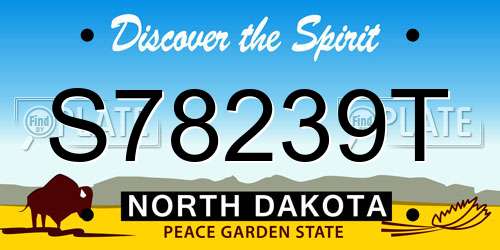 S78239T North Dakota License Plate