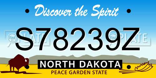 S78239Z North Dakota License Plate
