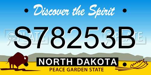 S78253B North Dakota License Plate