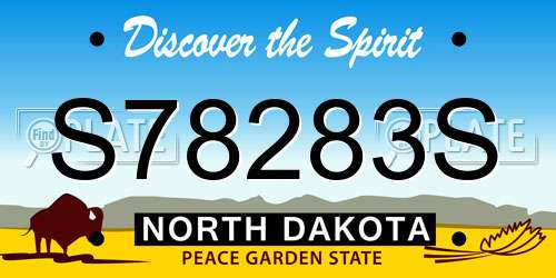 S78283S North Dakota License Plate