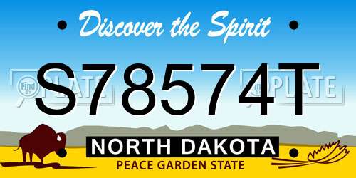 S78574T North Dakota License Plate