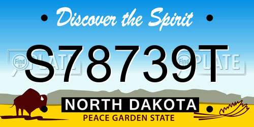 S78739T North Dakota License Plate