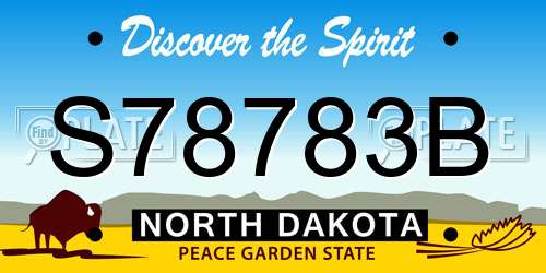 S78783B North Dakota License Plate
