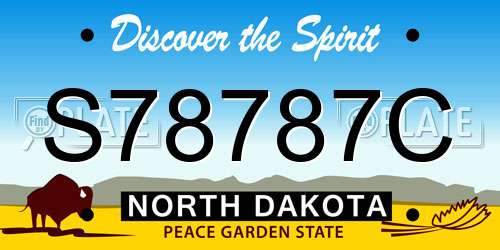 S78787C North Dakota License Plate