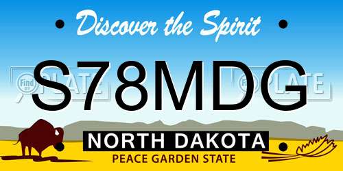 S78MDG North Dakota License Plate