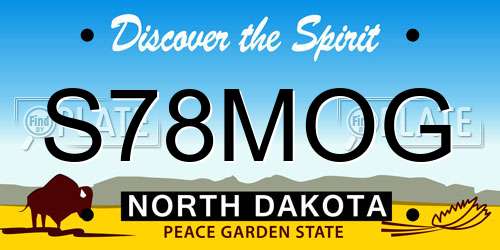 S78MOG North Dakota License Plate