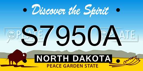 S7950A North Dakota License Plate