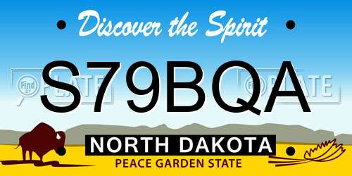 S79BQA North Dakota License Plate