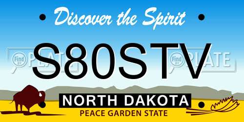 S80STV North Dakota License Plate