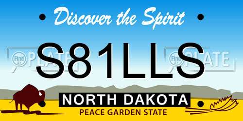 S81LLS North Dakota License Plate