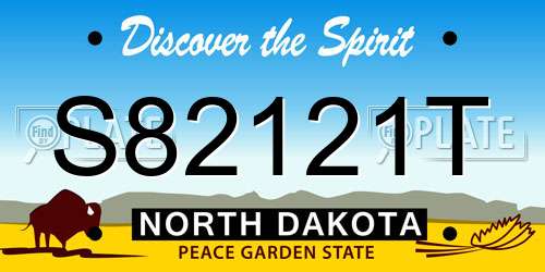 S82121T North Dakota License Plate