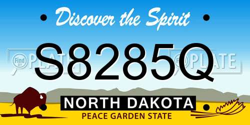 S8285Q North Dakota License Plate