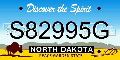 S82995G North Dakota License Plate
