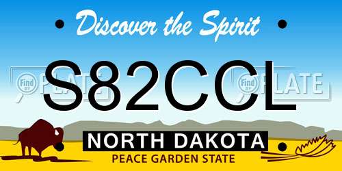 S82CCL North Dakota License Plate