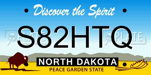 S82HTQ North Dakota License Plate