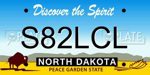 S82LCL North Dakota License Plate