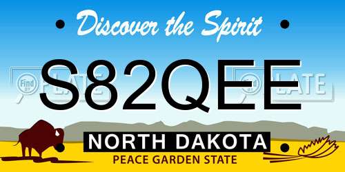 S82QEE North Dakota License Plate