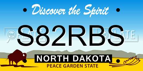 S82RBS North Dakota License Plate