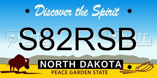 S82RSB North Dakota License Plate