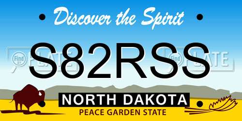 S82RSS North Dakota License Plate