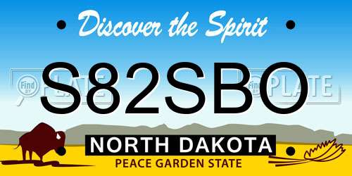 S82SBO North Dakota License Plate