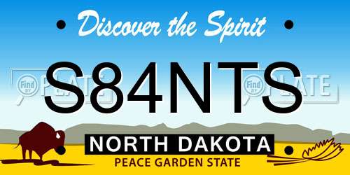 S84NTS North Dakota License Plate