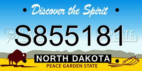 S855181 North Dakota License Plate